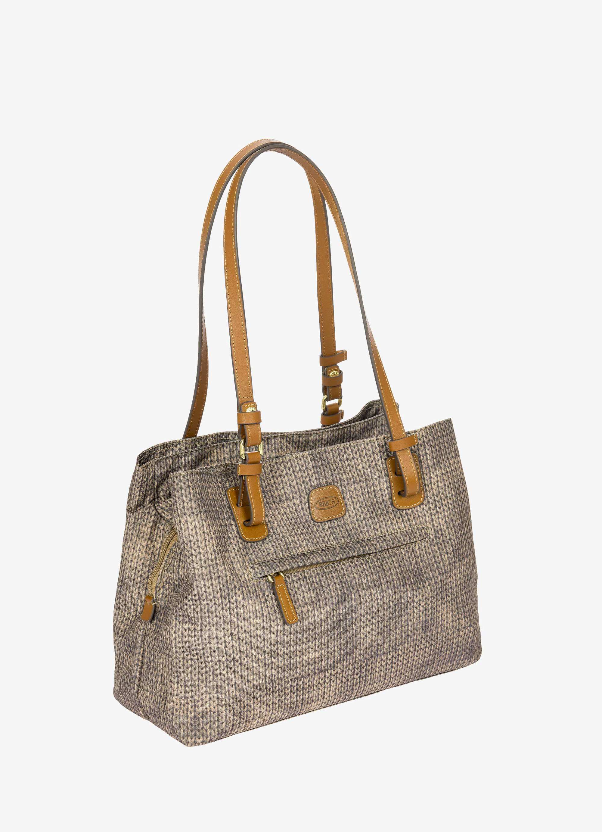 Borsa shopper media in tessuto riciclato