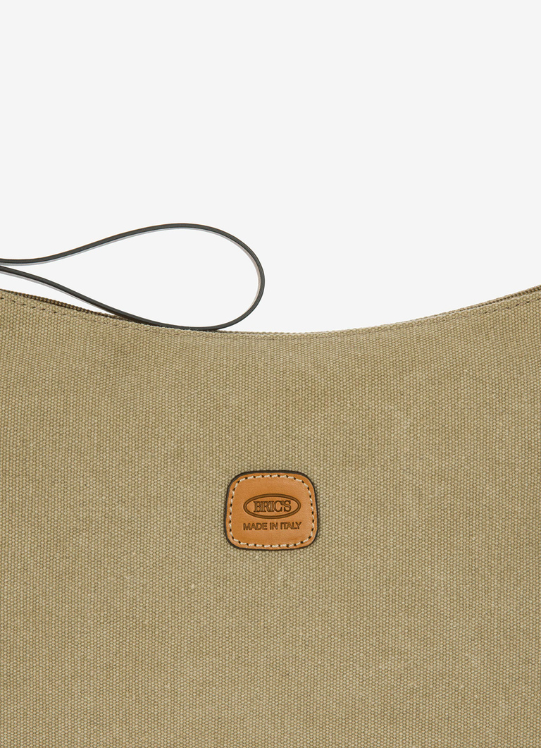 Coated canvas cotton halfmoon bag Luna - Bric's