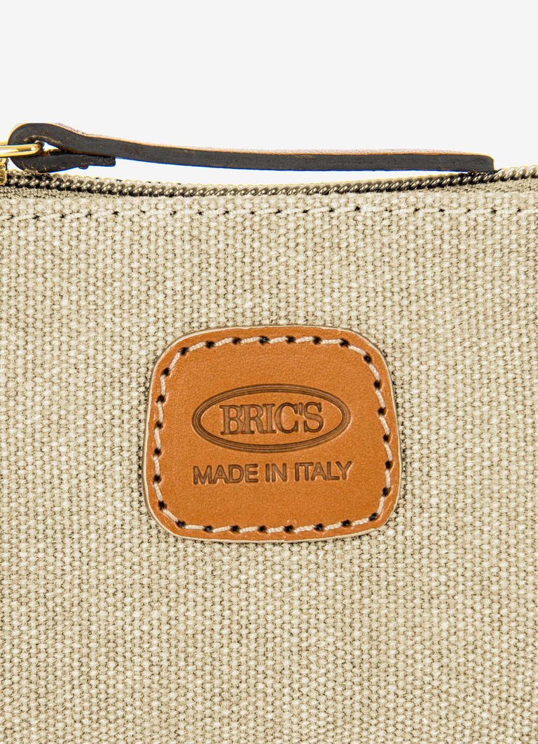Mini pouch in canvas di cotone con gancetto - Bric's
