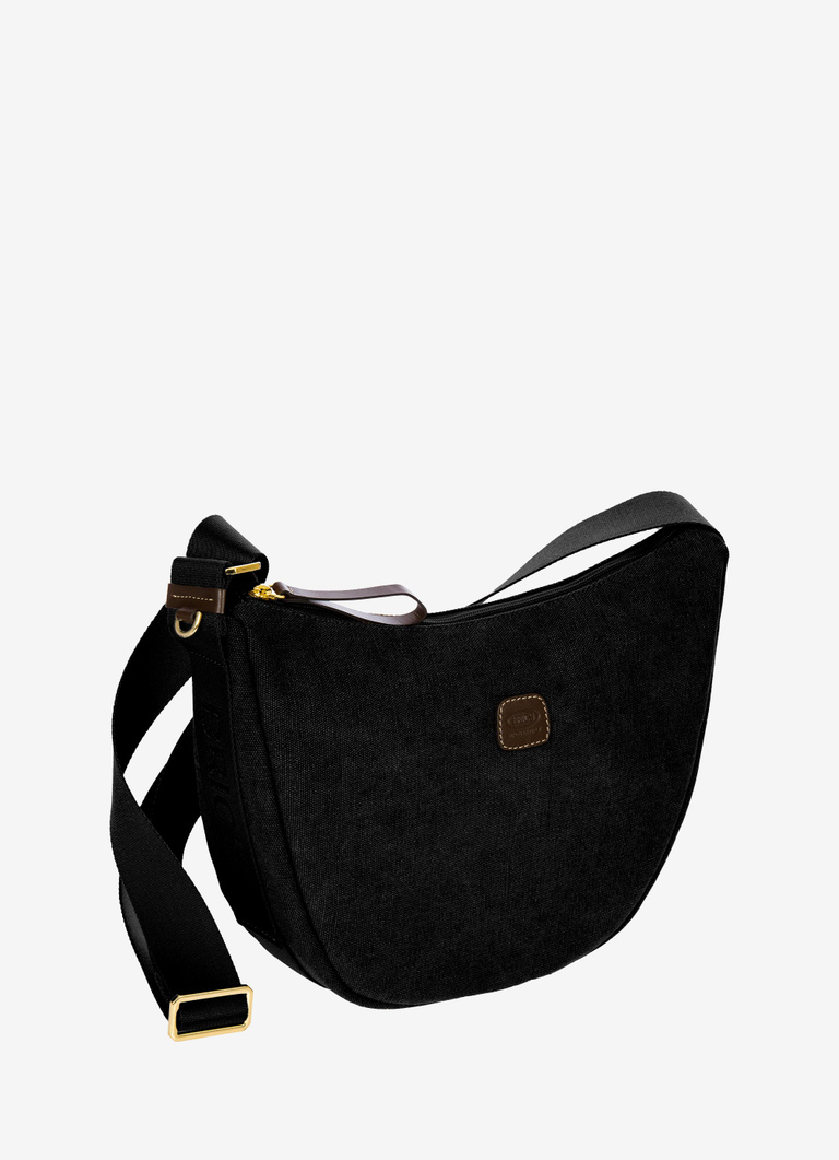 Coated canvas cotton halfmoon bag Luna - Bric's