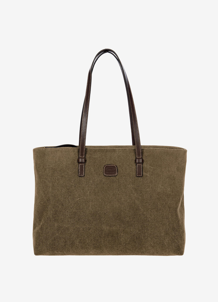 Coated canvas cotton shopping bag L - Shoulder bags | Bric's
