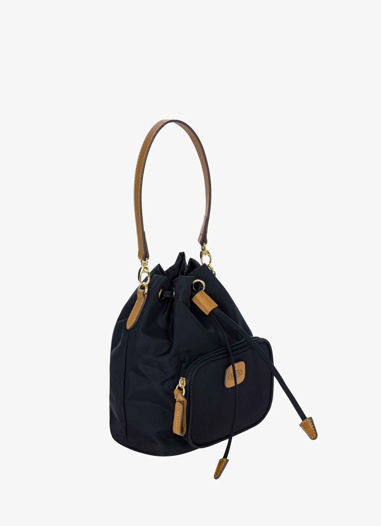 Prada New Vela Multi Pocket Bucket Bag Tessuto with Studded Leather at  1stDibs | prada studded bucket bag, prada bag with studded strap, prada bag  studded strap