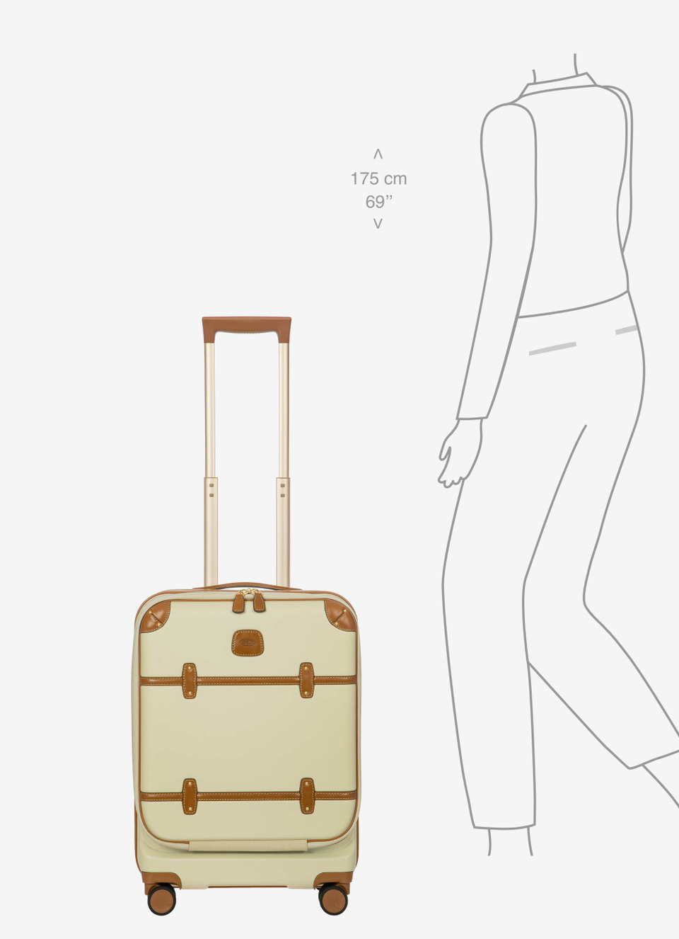 Maleta de cabina business con bolsillo para ordenador y usb Bellagio - Bric's