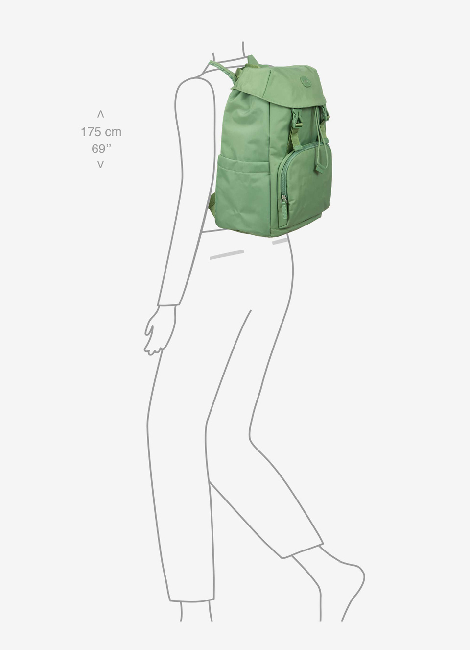 Mochila monocromática con bolsillo para ordenador - Bric's