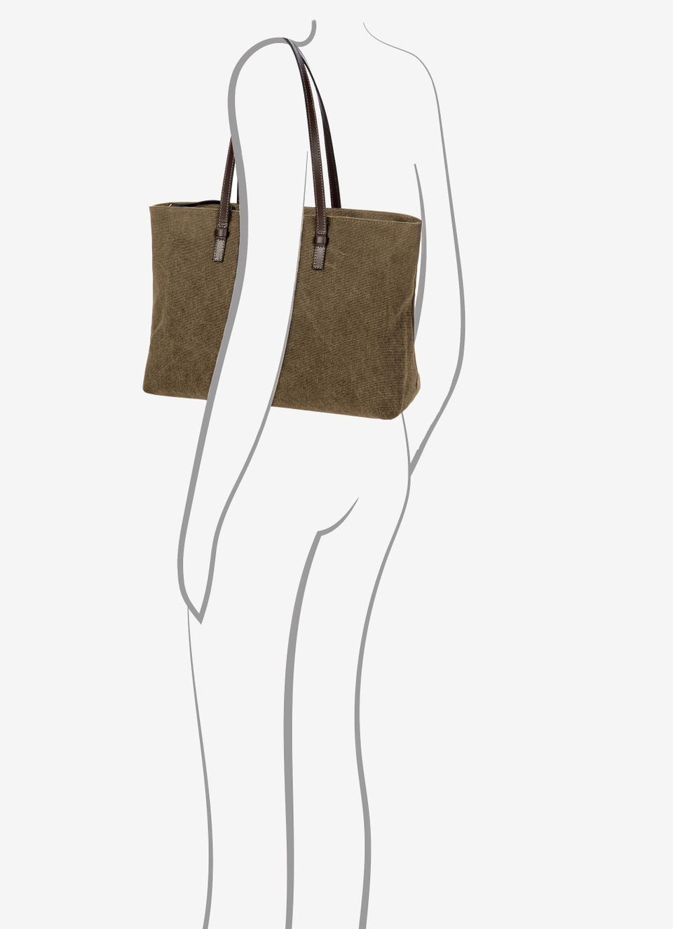 Coated canvas cotton shopping bag L - Bric's