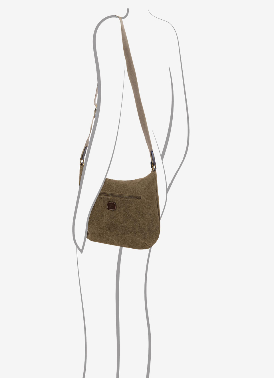 Coated canvas cotton flat shoulderbag - Bric's