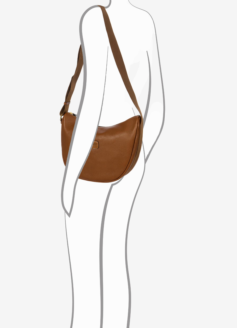 Small crescent-shaped Life Pelle Luna bag - Bric's