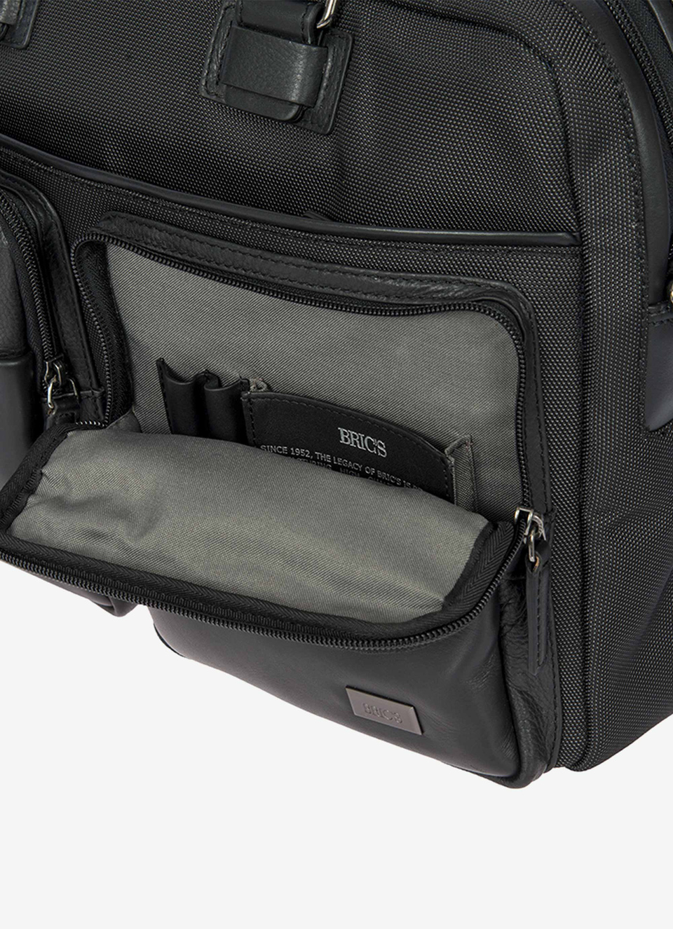 Borsa porta PC in pelle e nylon, collezione Monza - Bric's