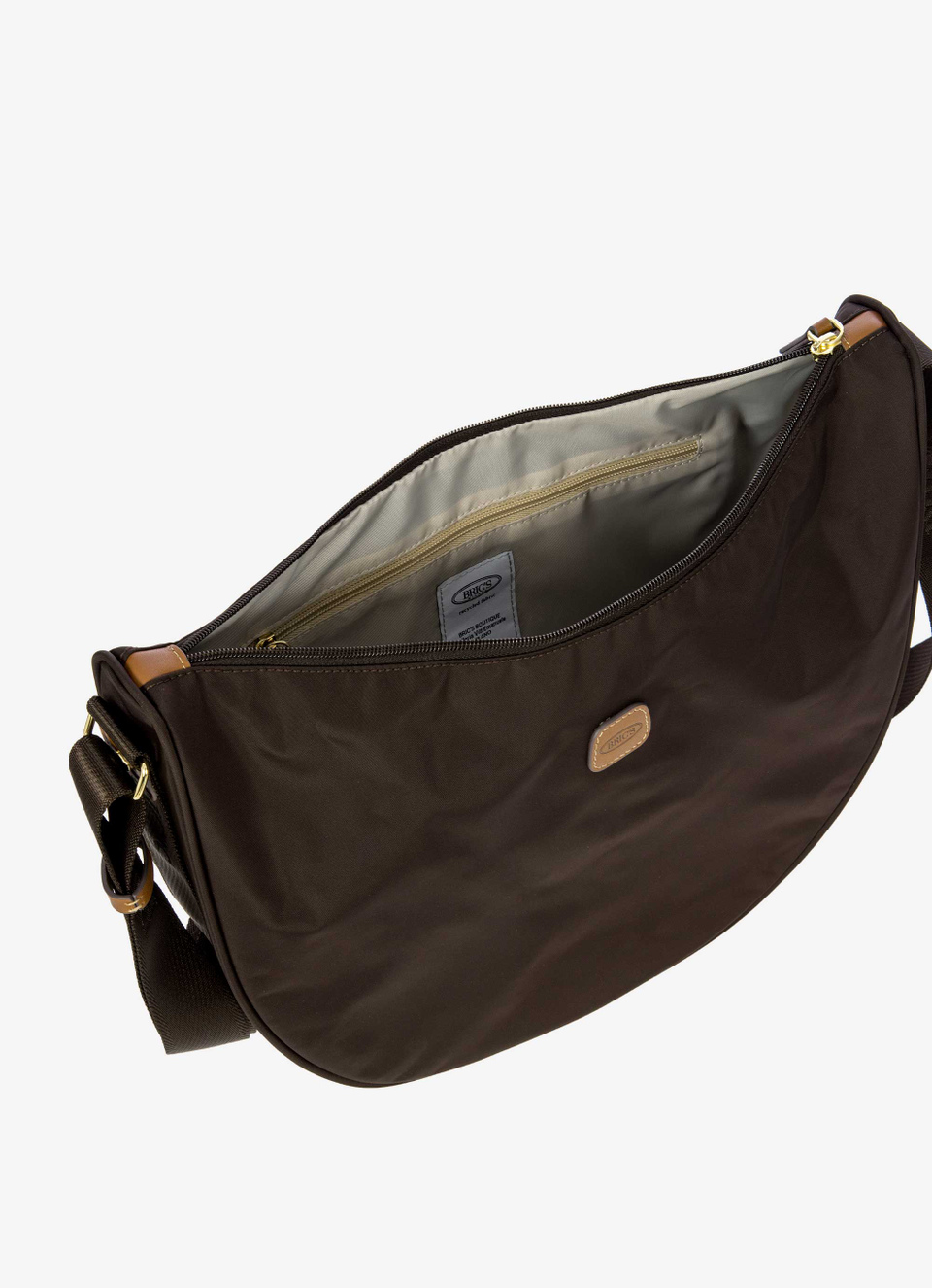 Grand sac bandoulière demi-lune en nylon - Bric's