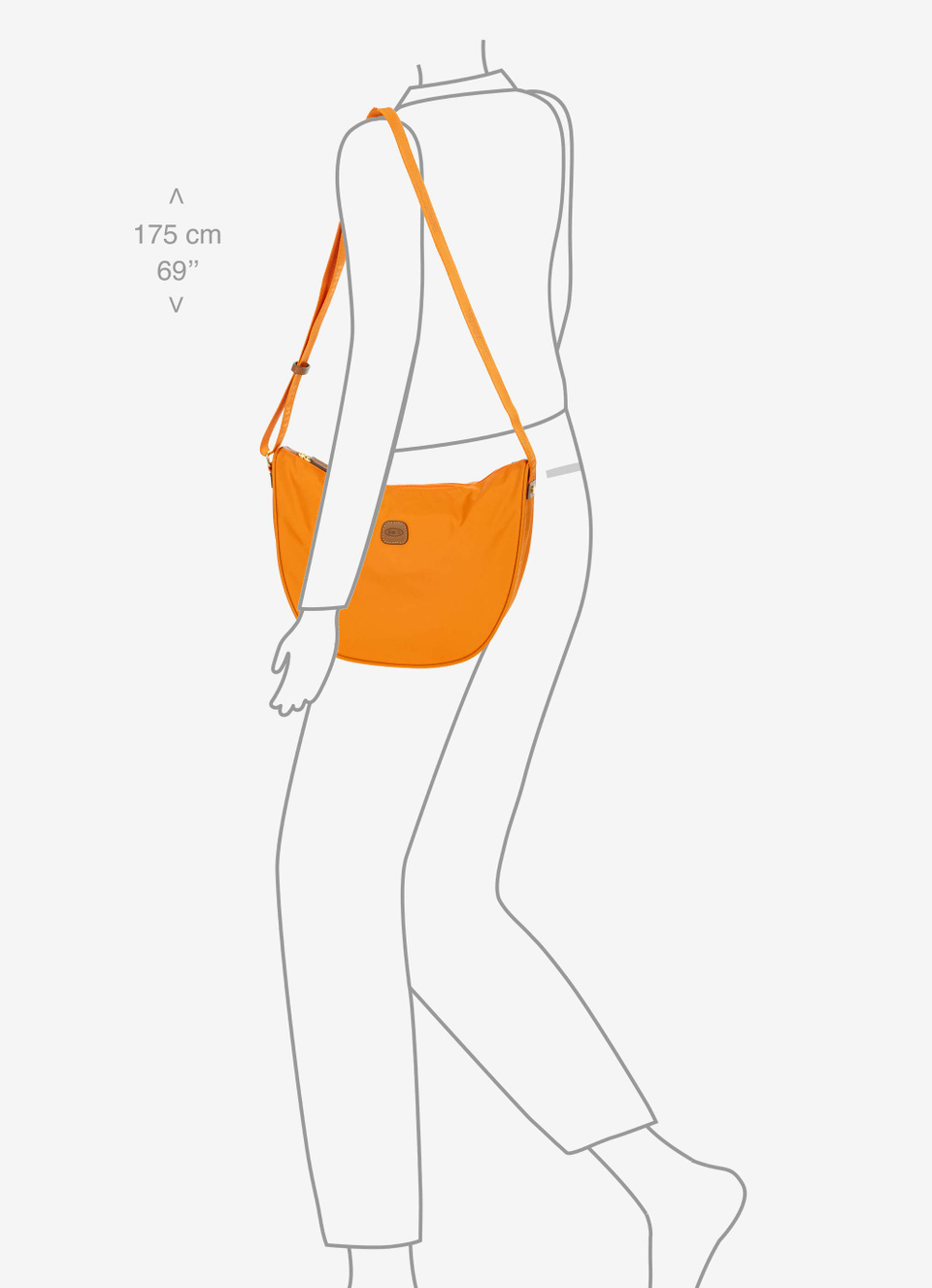 Recycled nylon Halfmoon bag small - Bric's