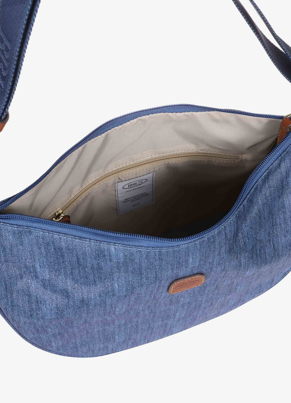 Recycled fabric Halfmoon bag medium - Bric's