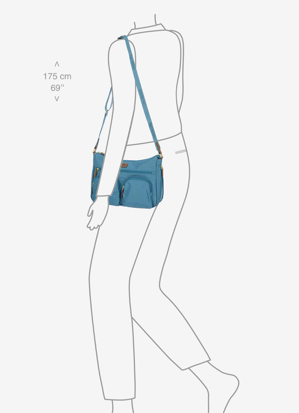 Recycled nylon Expandalble Shoulderbag - Bric's
