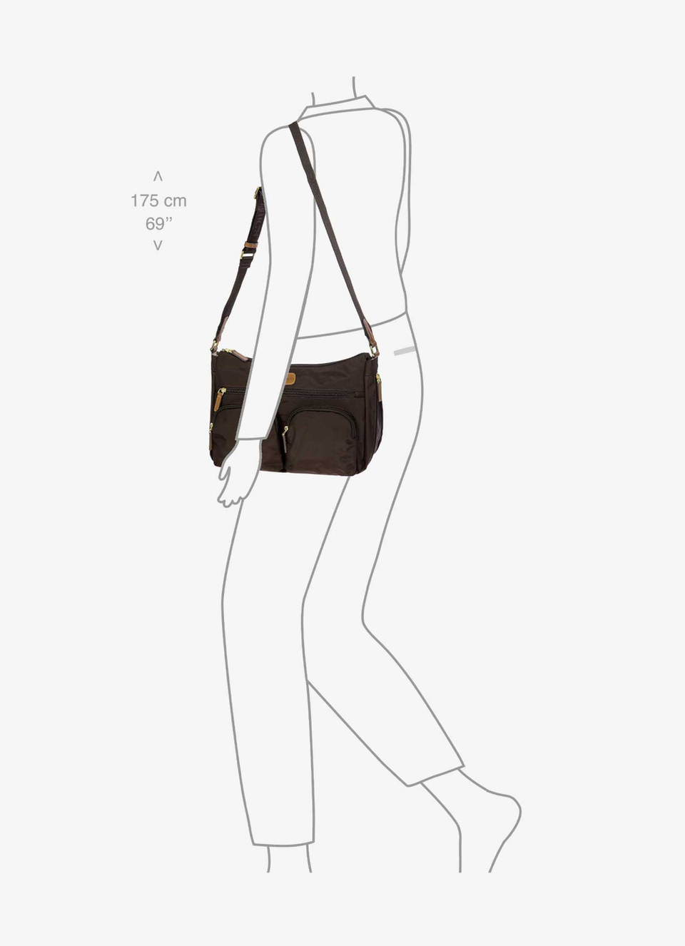 Recycled nylon Expandalble Shoulderbag - Bric's