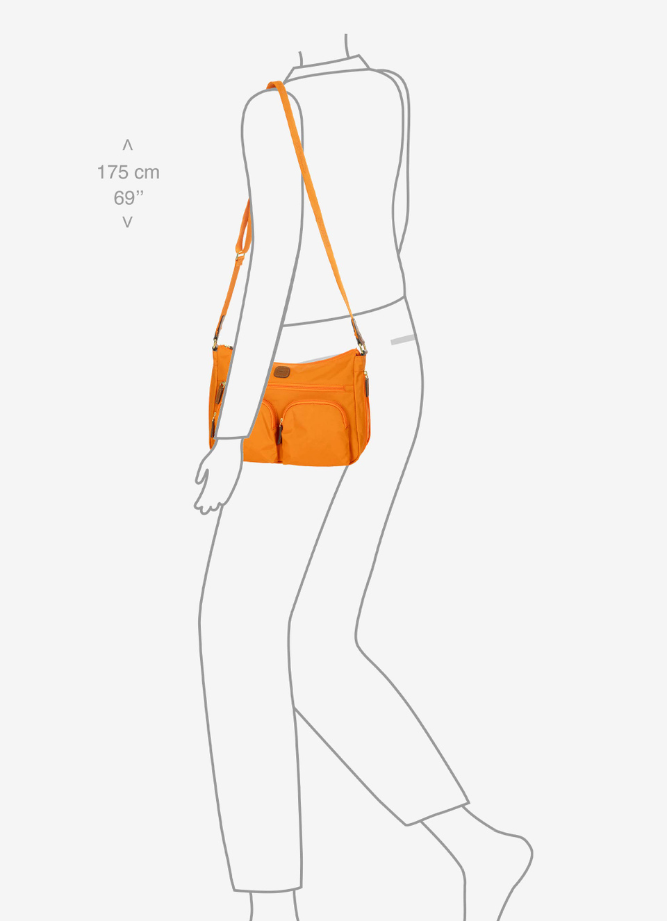 Recycled nylon Expandalble Shoulderbag - Bric's