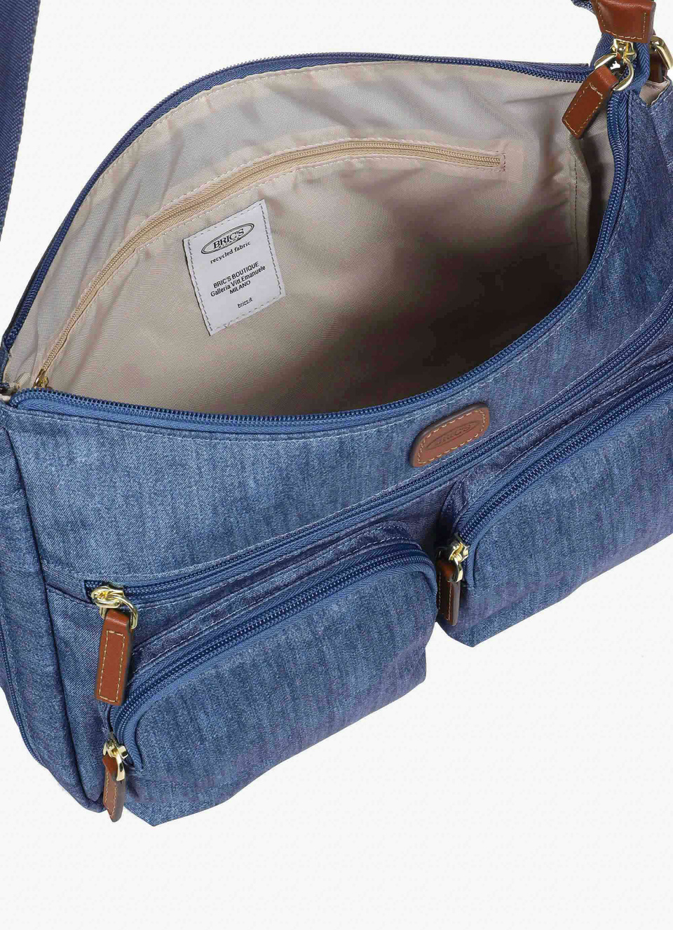 Erweiterbare Umhängetasche aus recyceltem Nylon - Bric's