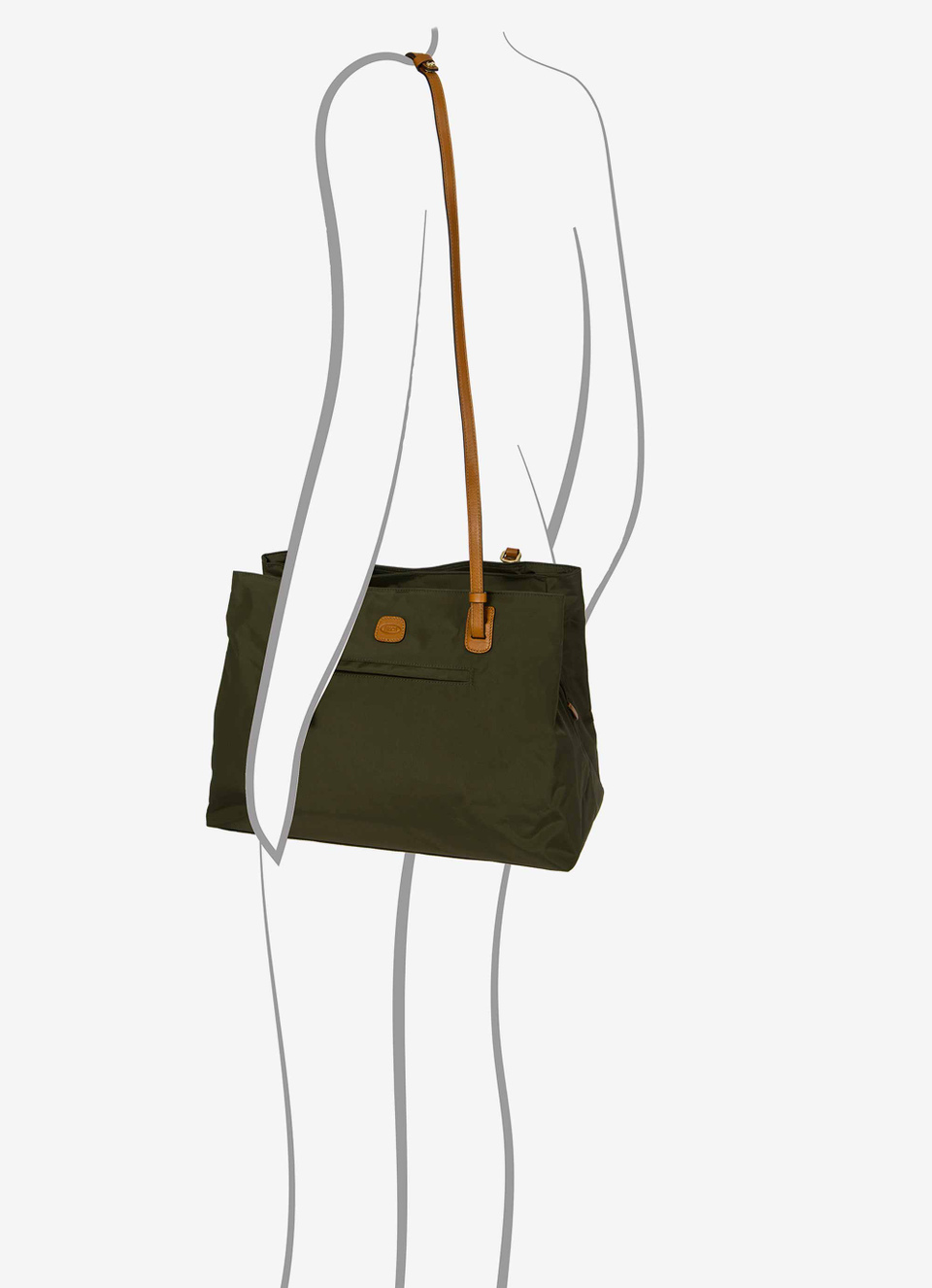 Bolso shopper grande de nailon y detalles de piel Bric's X-Bag - Bric's