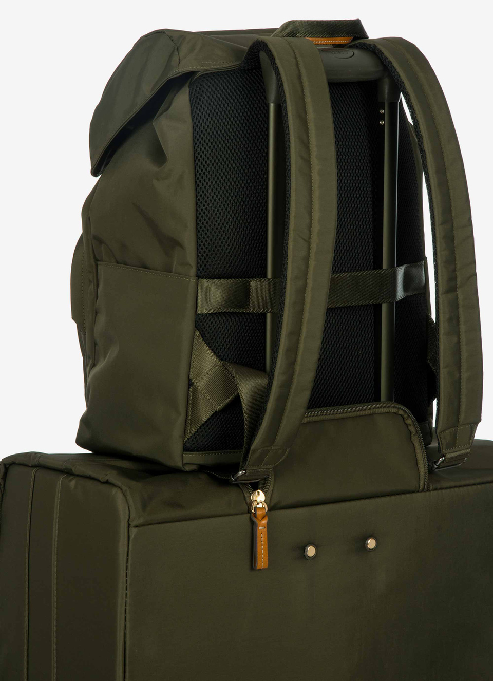 Mochila ligera grande de nailon y piel Bric's X-Travel - Bric's
