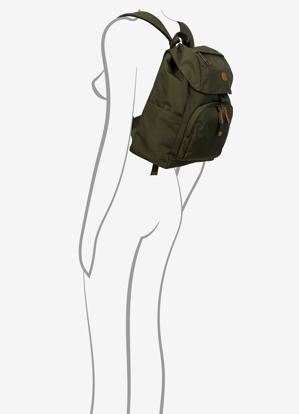 Mochila ligera grande de nailon y piel Bric's X-Travel - Bric's