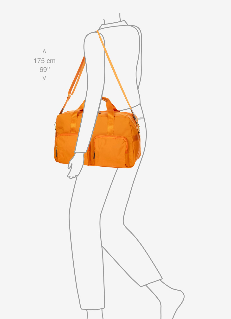 Recycled nylon Small holdall multipocket - Bric's