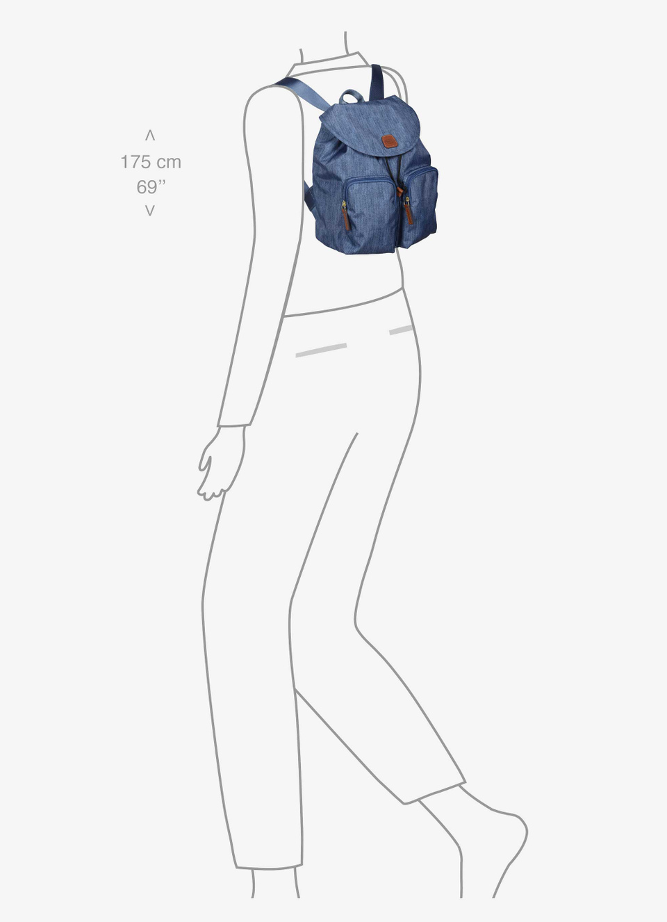 Recycled fabric small city backpack - Bric's