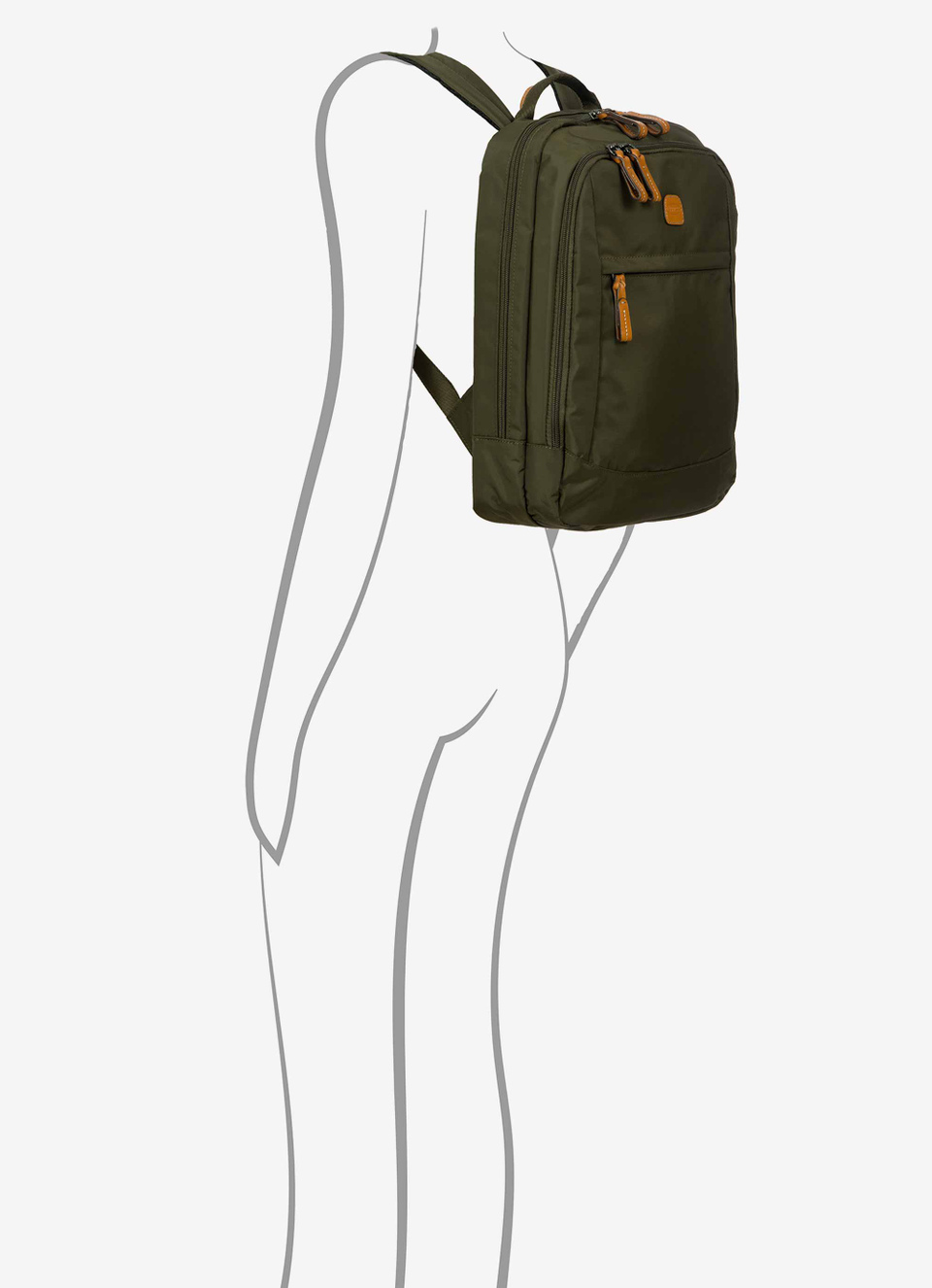 Mochila mediana de nailon con detalles de piel Bric's X-Travel - Bric's