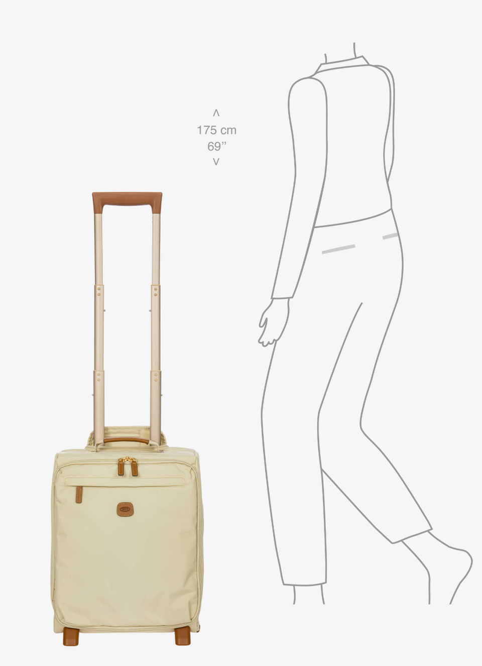 Valise trolley cabine underseat en tissu recyclé - Bric's