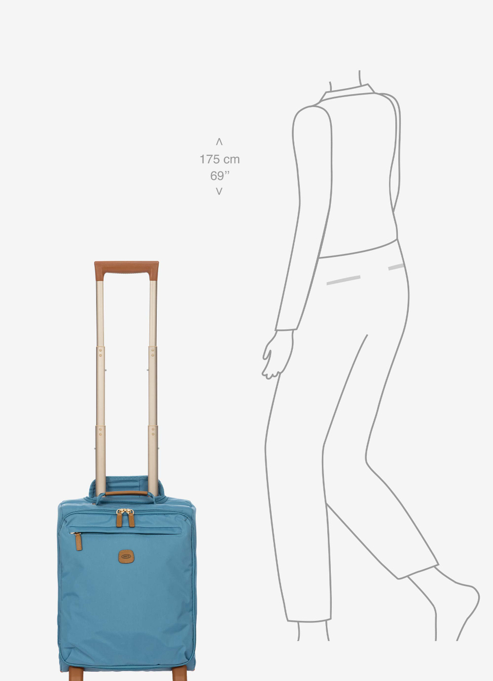 Recycled nylon underseat trolley - Bric's