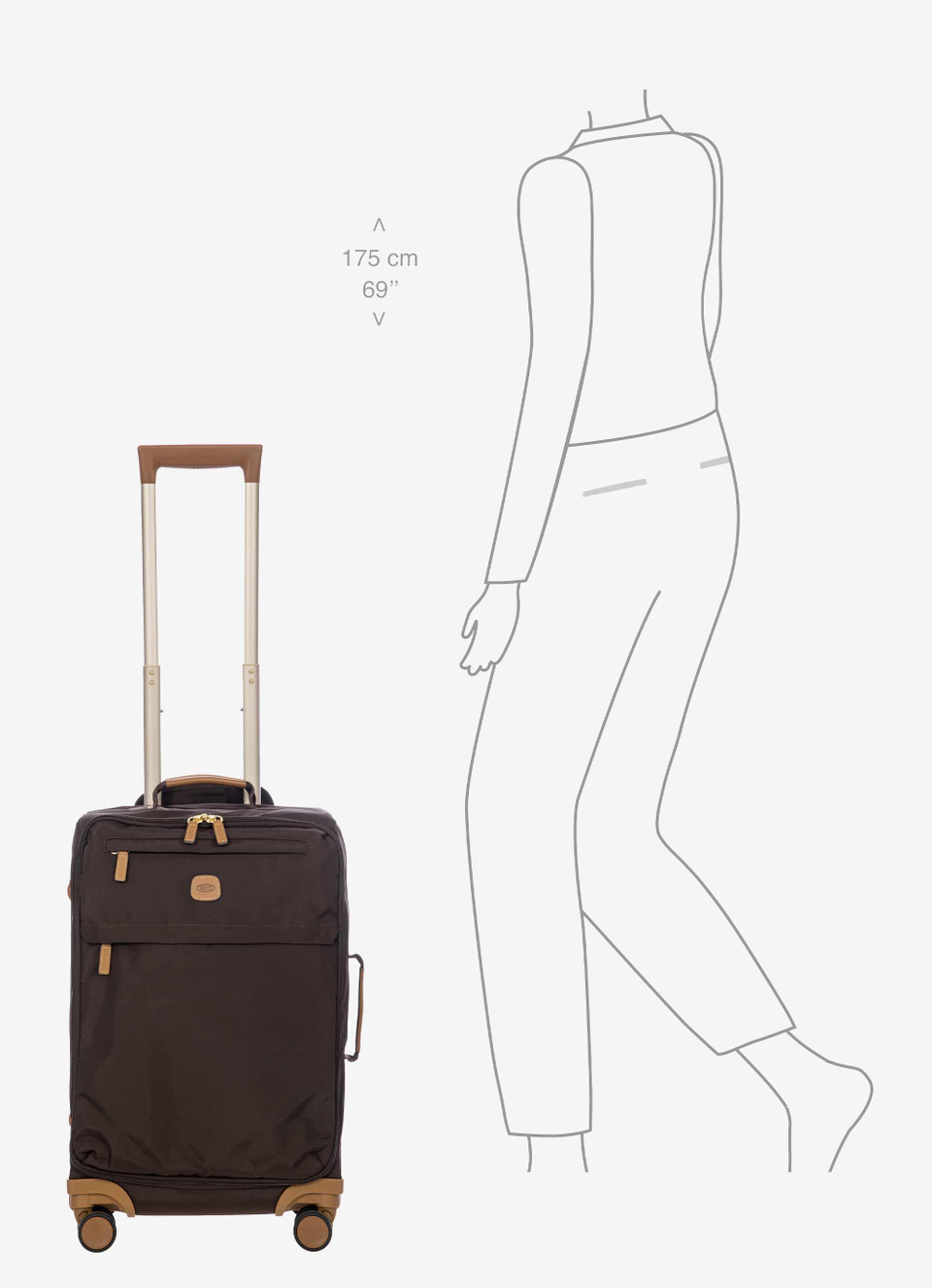 Valise trolley de cabine 55 cm en nylon - Bric's