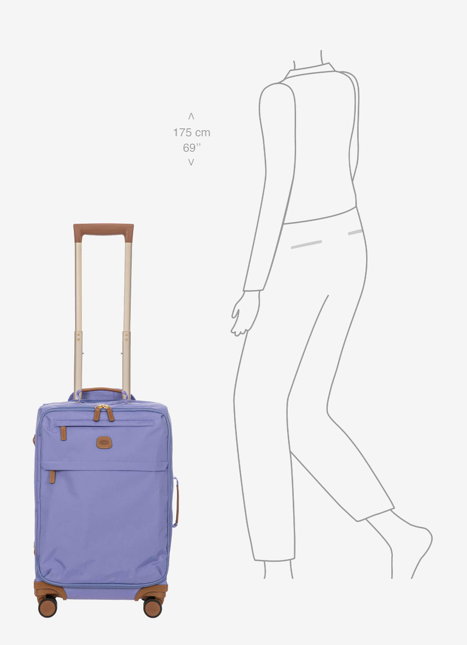 Valise trolley de cabine 55 cm en nylon - Bric's