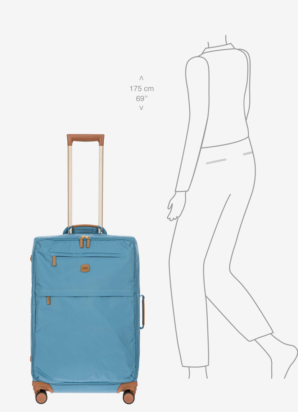 Trolley medio 71cm in nylon riciclato X-Collection - Bric's